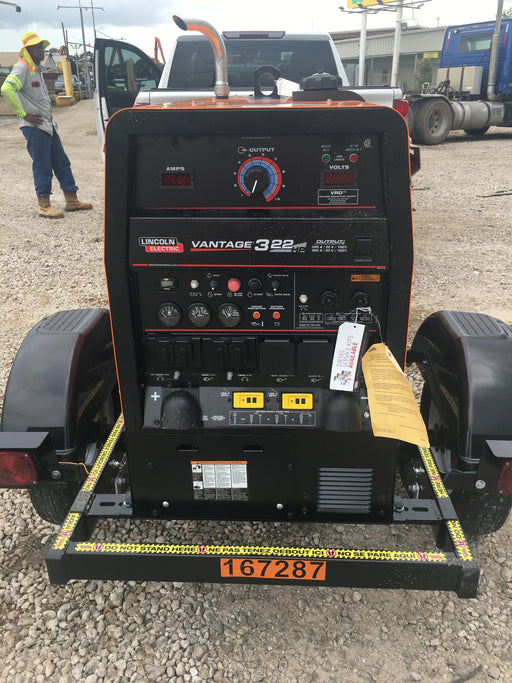 2021 Lincoln Electric Vantage 322 Vantage 322 Ready Pak 3 w/ Decals, ORANGE (includes trailer, cable rack, fender light kit) NO Telematics