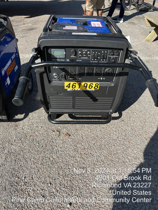 2024 Powerhouse POWERHOUSE7500I Powerhorse Inverter Generator, 7,500 Surge Watts, 6,500 Rated Watts, Electric Start, Gasoline, 6.6 Gal Capacity, Part # 74006