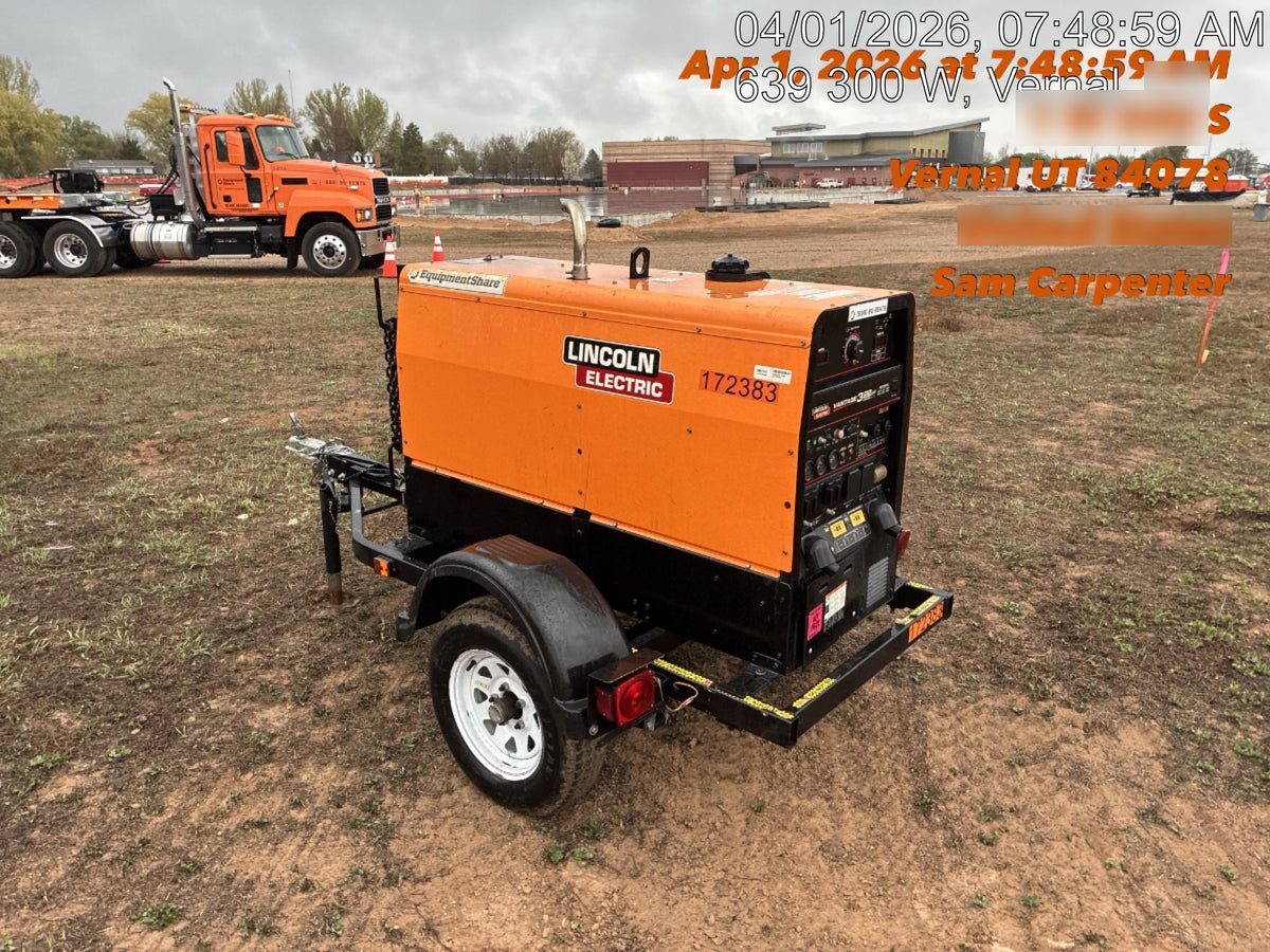 2021 Lincoln Electric Vantage 322 Vantage 322 Ready Pak 3 w/ Decals, ORANGE (includes trailer, cable rack, fender light kit) NO Telematics