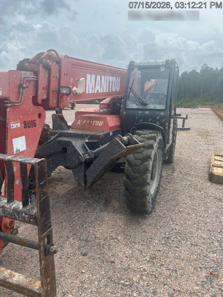 2018 Manitou MTA10055 Manitou MTA 10055 w/Cab/Heat/AC, Work Lights/Strobe, Aux Hyd, Solid Tires, Lift Hook, 66" Carriage, 60" Forks