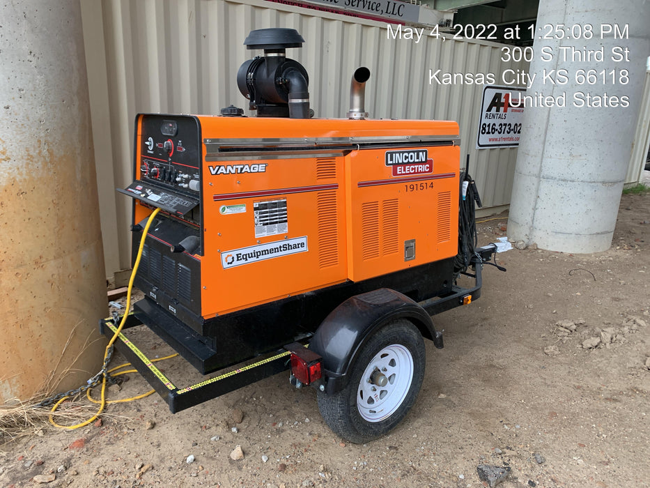 2021 Lincoln Electric Vantage 549X Ready Pak 3, ORANGE (includes trailer, cable rack, fender light kit)