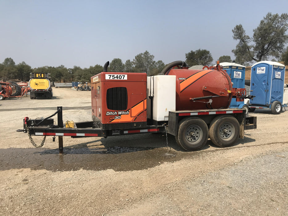 2020 Ditch Witch HX30 500G Spoils Tank, 80G Water Tank, 48" Lance, #3 Nozzel, VT9H 500 GAL HYD TRAILER