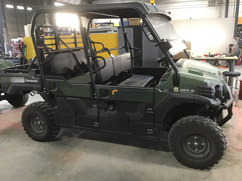 2019 Kawasaki Mule PRO-DXT Standard Options, Backup Alarm, Beacon, Plastic Hard Top, Poly Windshield, Horn Kit