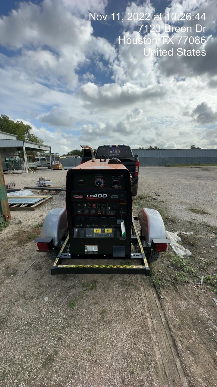 2022 Lincoln Electric LE400 Kubota V1505, Trlr, Cable Rack, Light Kit, ES Decals, T3