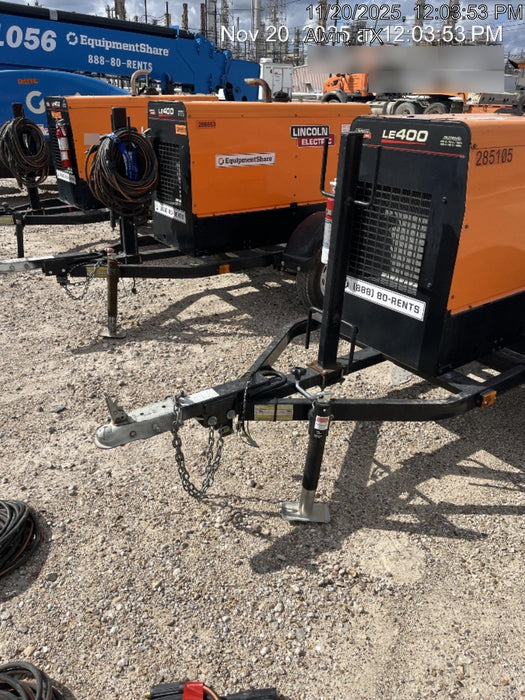 2022 Lincoln Electric LE400 Kubota V1505, Trlr, Cable Rack, Light Kit, ES Decals, T3