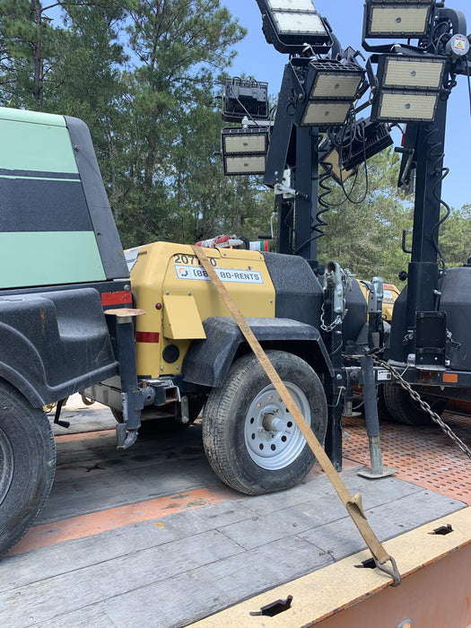 2022 Allmand NLV3GR (4) LED Light Fixture 350W, 23' Vertical Mast, 3kW Prime, Towable, Deep Sea L401, Leveling Jacks, Yanmar T4F 5.8hp