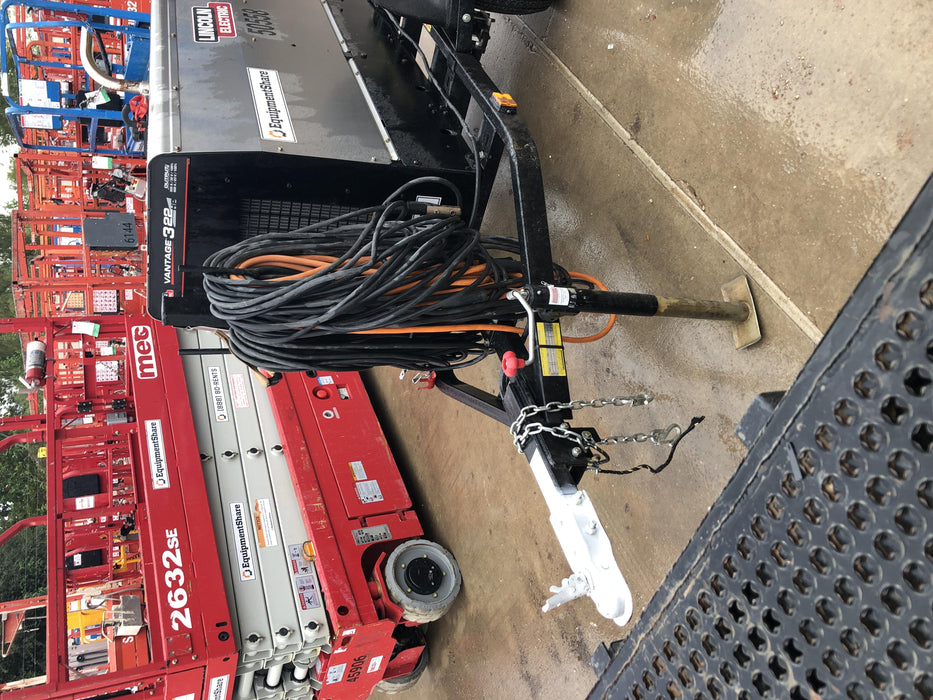 2019 Lincoln Electric Vantage 322 Welder Ready-Pak 3, Two wheel trailer, Fender and Light kit, Cable Rack