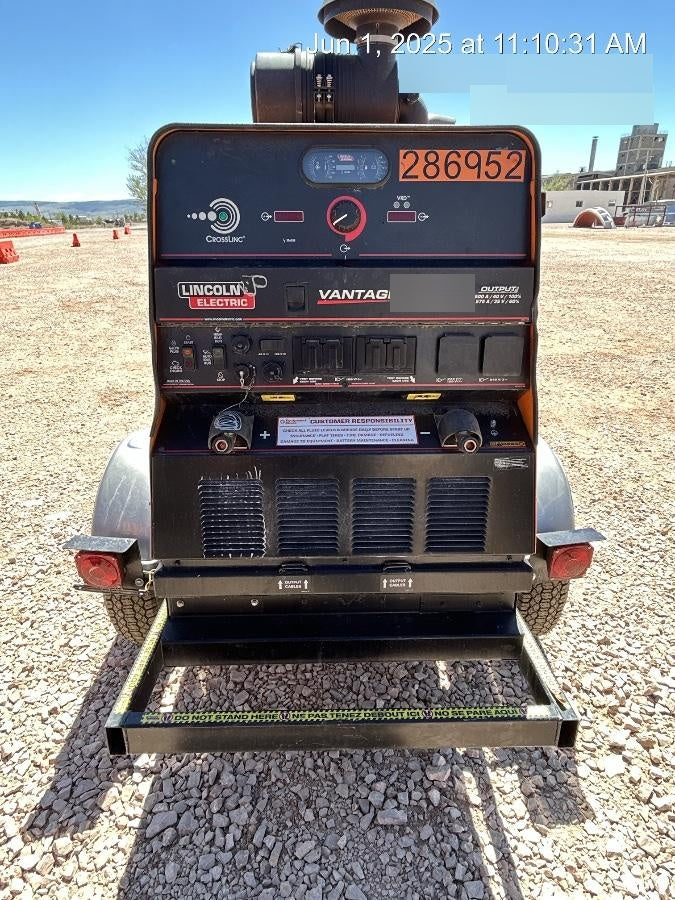 2022 Lincoln Electric Vantage 549X Crosslink Technology, Trailer Mounted, ES Decals, T3