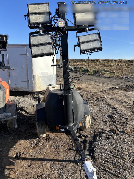 2022 Allmand NLV3GR (4) LED Light Fixture 350W, 23' Vertical Mast, 3kW Prime, Towable, Deep Sea L401, Leveling Jacks, Yanmar T4F 5.8hp
