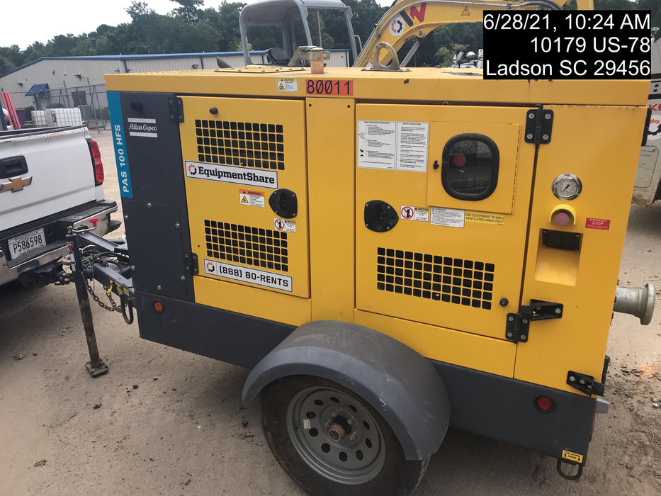 2020 ATLAS COPCO PAS 100 HF CS Enclosed