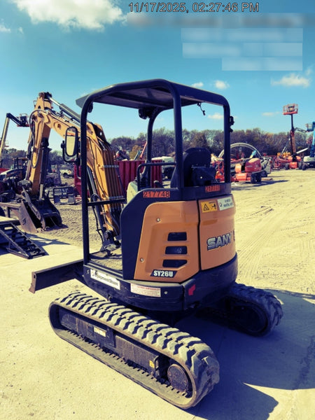 2019 Wacker Neuson EZ26 MX, Trk, Long, Canopy w/Manual Coupler, 3-40mm Pin Kits, 12"/18"/24" Pin on Buckets