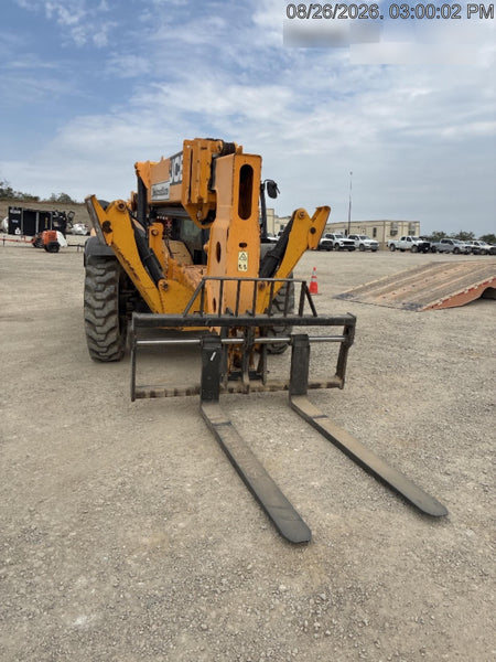 2019 JCB 510-56 Open ROPS, 74 HP, Solid Tires, Worklights, Beacon, Aux Hydraulics, Lifting Eye 66" Carriage/60" Forks