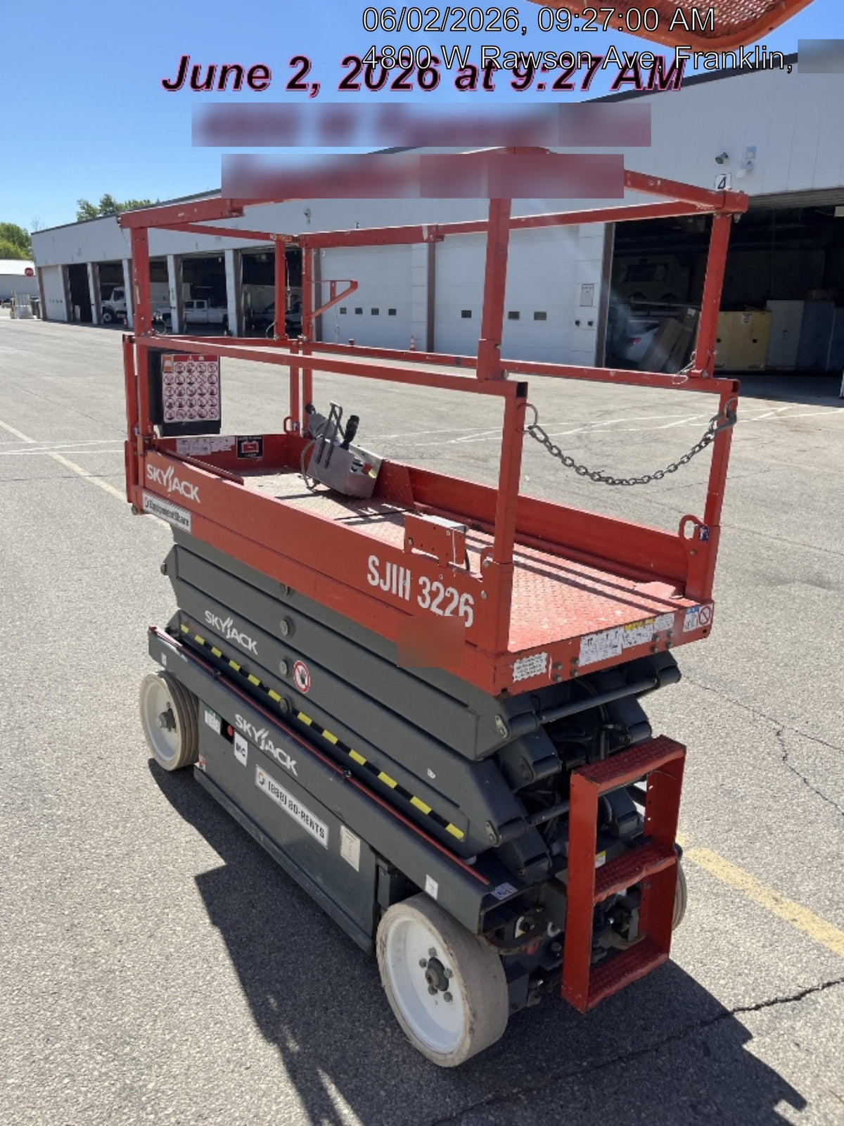 2017 Skyjack SJIII-3226 Standard Rental Specs