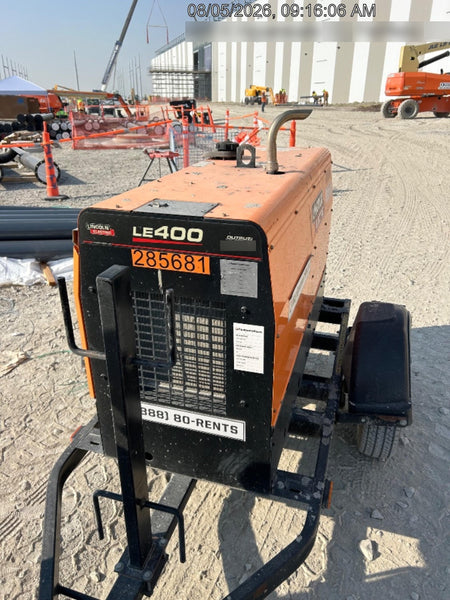 2022 Lincoln Electric LE400 Kubota V1505, Trlr, Cable Rack, Light Kit, ES Decals, T3