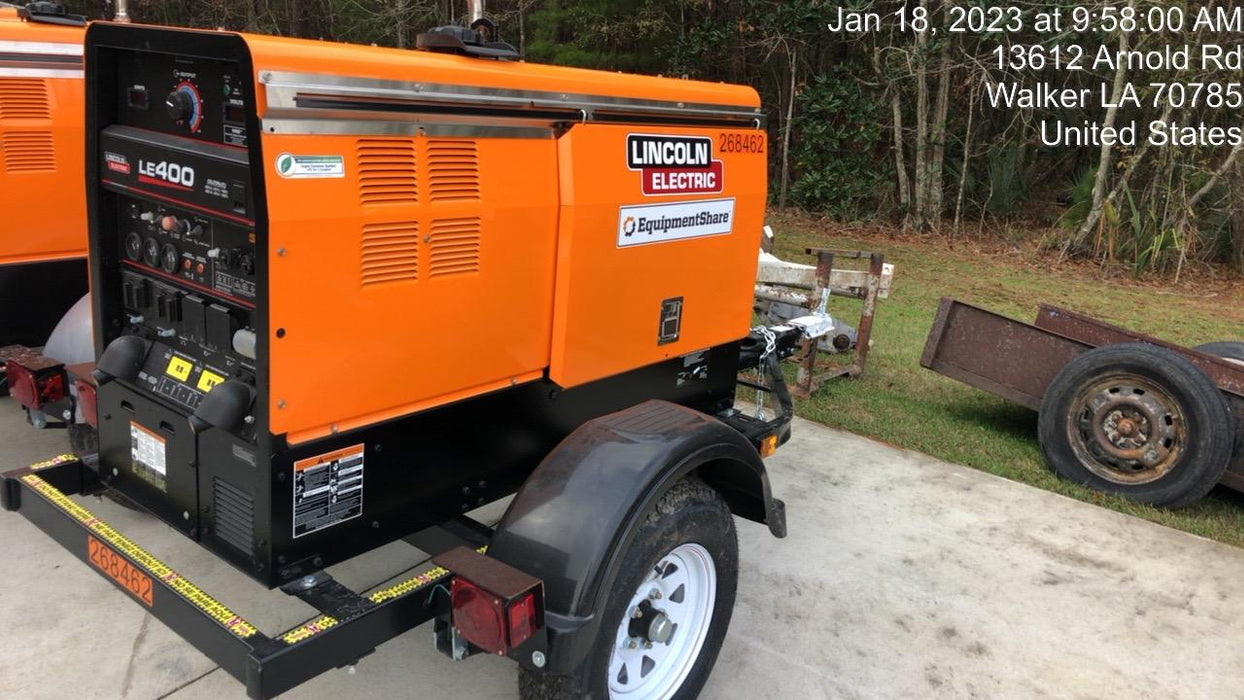 2022 Lincoln Electric LE400 Kubota V1505, Trlr, Cable Rack, Light Kit, ES Decals, T3