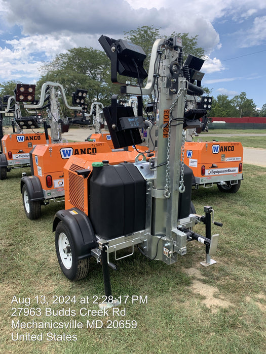 2024 Wanco WLTT-4MM4K Diesel, Deep Sea Controller, Shore Power Plug, Auto Start, (4) 350W LED Floodlights, 4kW Generator, 60 Gal Fuel Tank, 2" Ball, T3