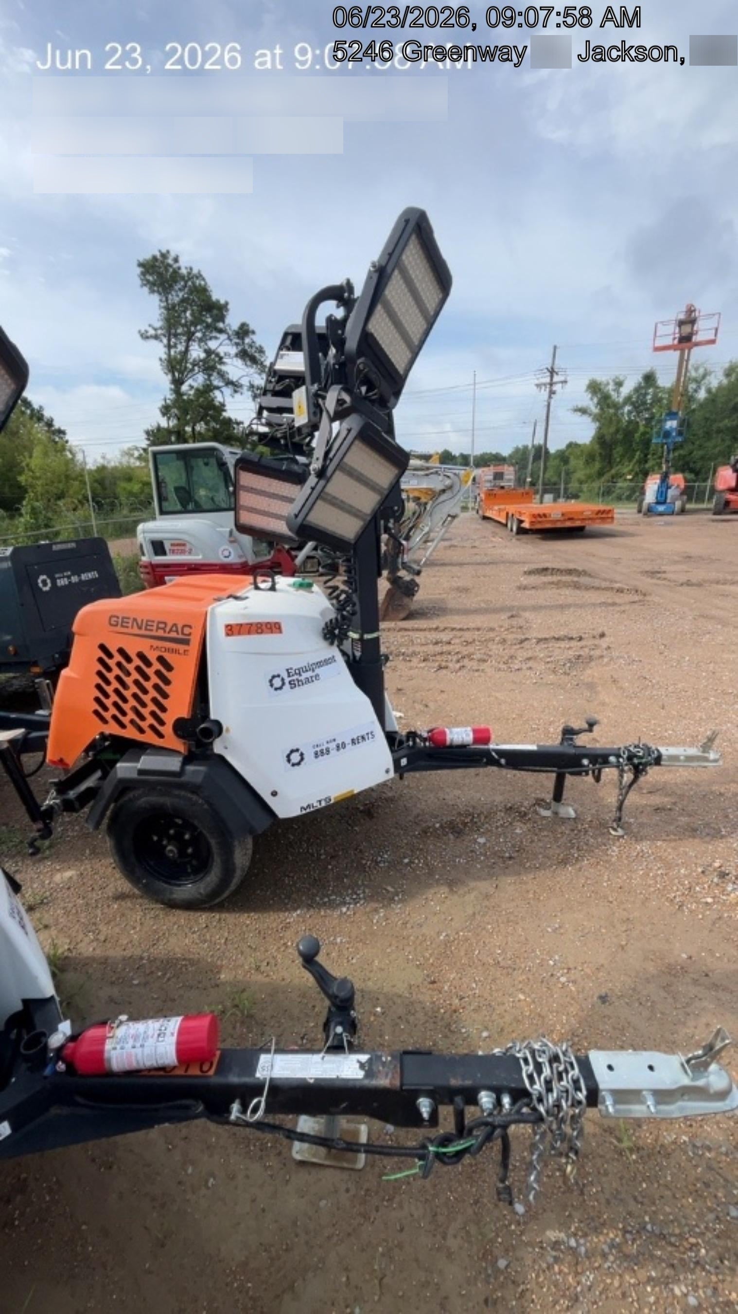 2023 Generac MLT2 Diesel, Flex Switch 120V Input, Powerzone Controller, 
(4) 320W LED Lights, 4kW Generator, 39.9 Gal Fuel Tank, 2" Ball, T3