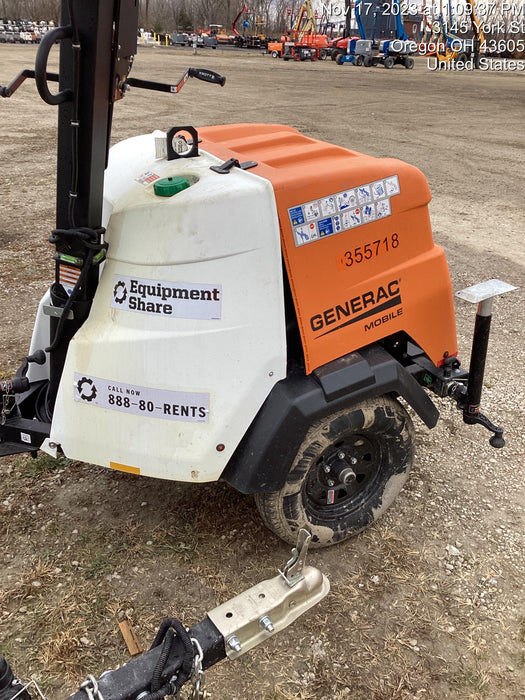 2023 Generac MLT2 Diesel, Flex Switch 120V Input, Powerzone Controller, 
(4) 320W LED Lights, 4kW Generator, 39.9 Gal Fuel Tank, 2" Ball, T3