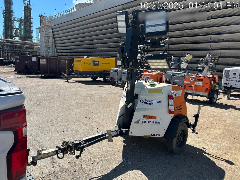 2023 Generac MLT2 Diesel, Flex Switch 120V Input, Powerzone Controller, 
(4) 320W LED Lights, 4kW Generator, 39.9 Gal Fuel Tank, 2" Ball, T3
