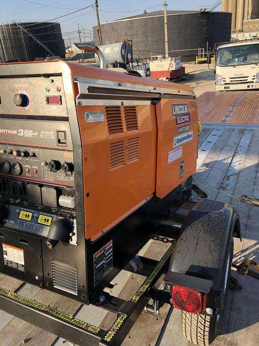 2021 Lincoln Electric Vantage 322 Vantage 322 Ready Pak 3 w/ Decals, ORANGE (includes trailer, cable rack, fender light kit) NO Telematics