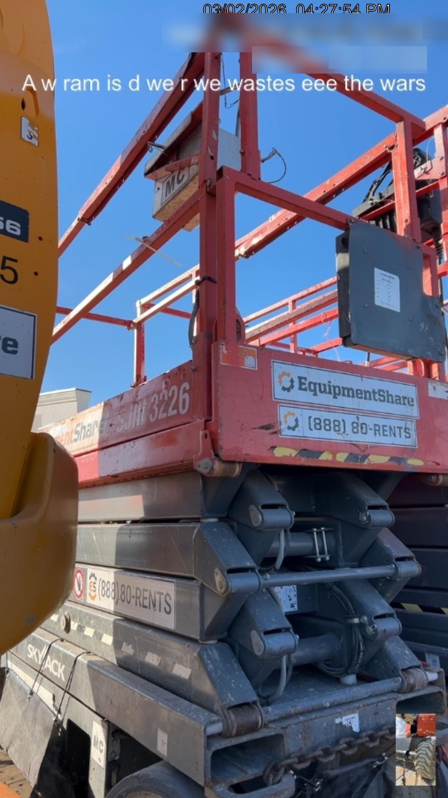 2018 Skyjack SJIII-3226 Skyjack SJIII3226 Scissor Lift w/Trojan Batteries