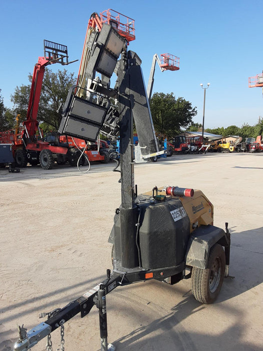 2022 Allmand NLV3GR (4) LED Light Fixture 350W, 23' Vertical Mast, 3kW Prime, Towable, Deep Sea L401, Leveling Jacks, Yanmar T4F 5.8hp