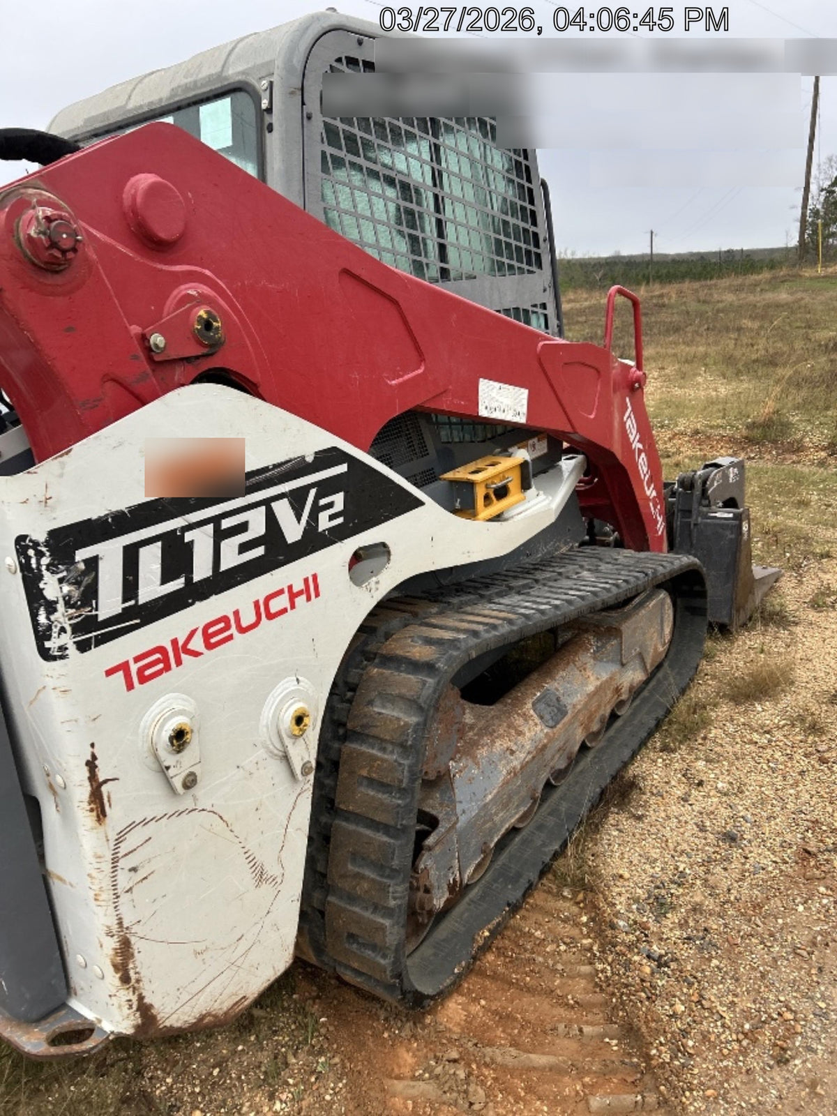 2019 Takeuchi TL12V2C Cab/Heat/AC, Back-up Alarm, Hydraulic QC w/80" HD Tooth Bucket