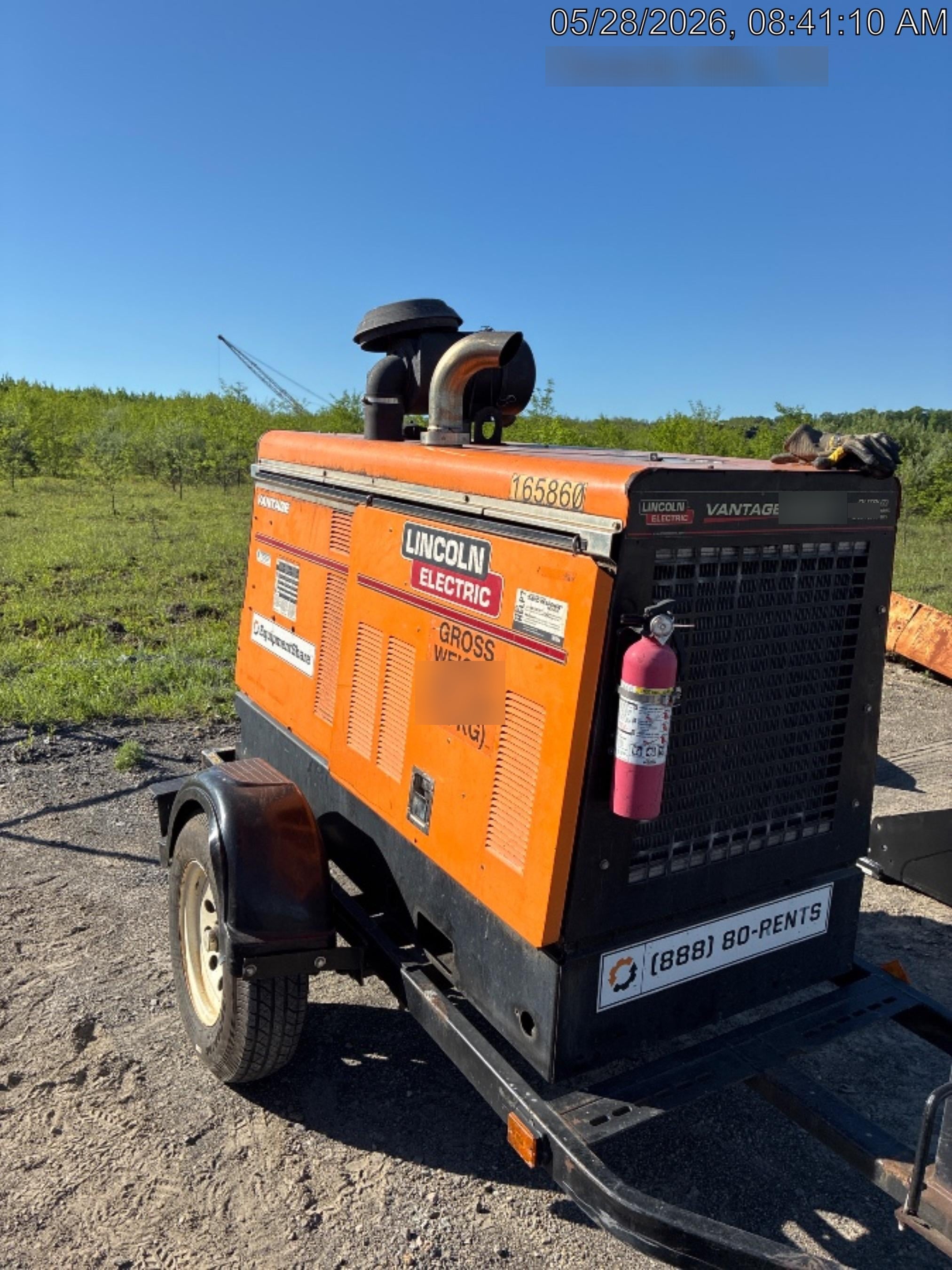 2021 Lincoln Electric Vantage 549X Ready Pak 3, ORANGE (includes trailer, cable rack, fender light kit)