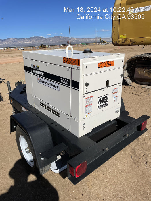 2022 Multiquip DA7000SSA3 Kubota Diesel, Trailer Mounted Package