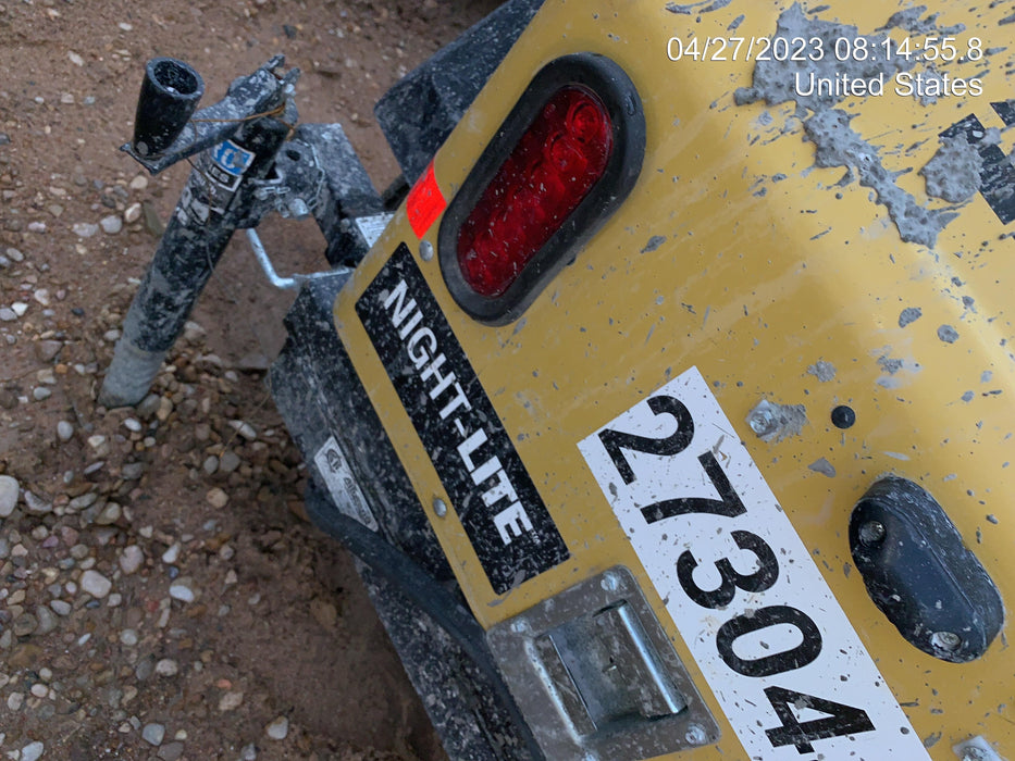 2022 Allmand NLV3GR (4) LED Light Fixture 350W, 23' Vertical Mast, 3kW Prime, Towable, ES Decals, T3