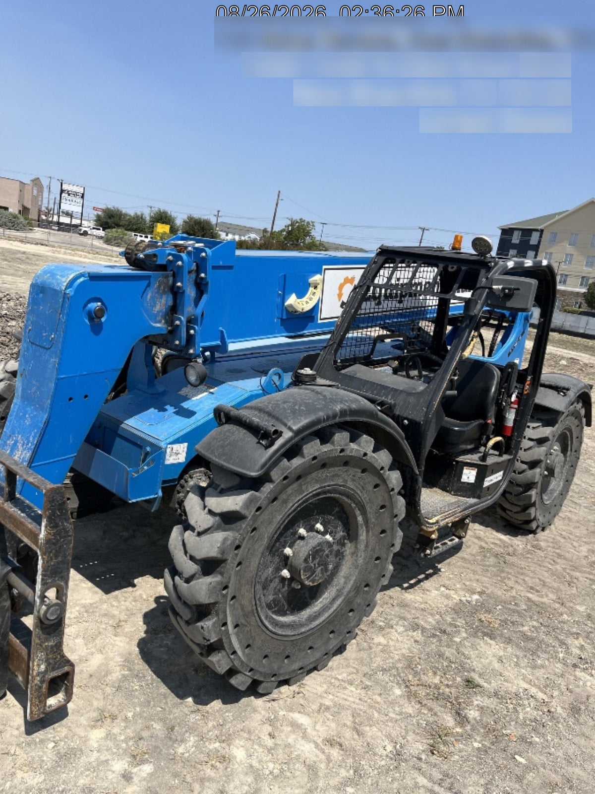 2019 Genie GTH-636 Canopy, Solid RT Tires, LED Work Lights, Beacon 60" QA Carriage, 48" Forks