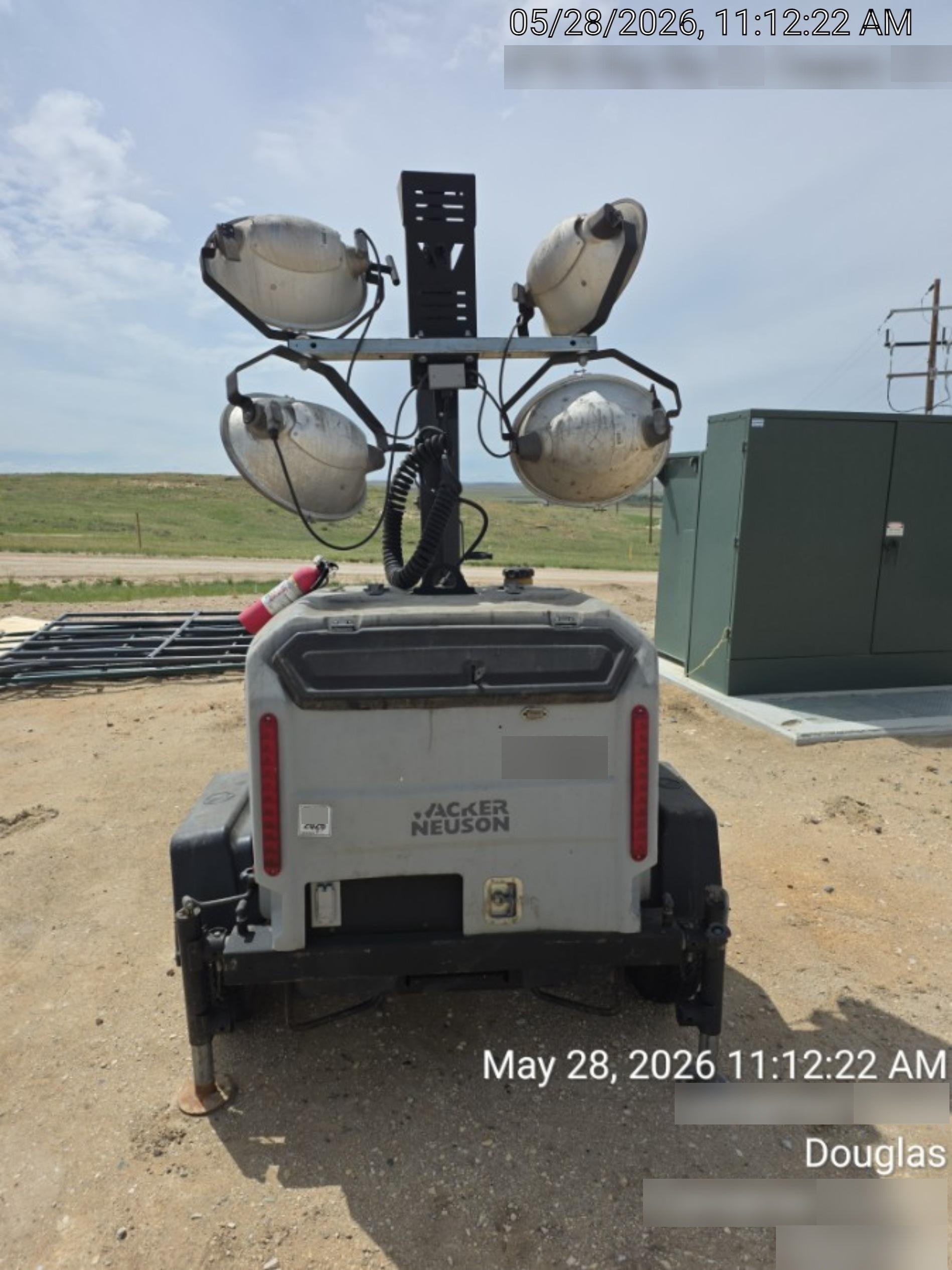 2019 Wacker Neuson LTV6L-MH Wacker Neuson LTV6L Mobile Light Tower w/Fuel Level Sensor Installed