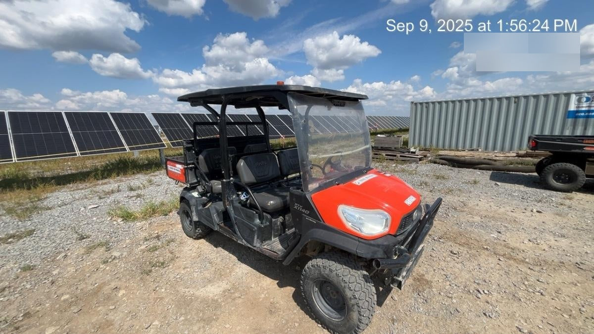 2022 Kubota RTV-X1140W-H Plastic Canopy, Windshield Acrylic Clear, LED Strobe Light, Wire Harness Kit, Back up Alarm