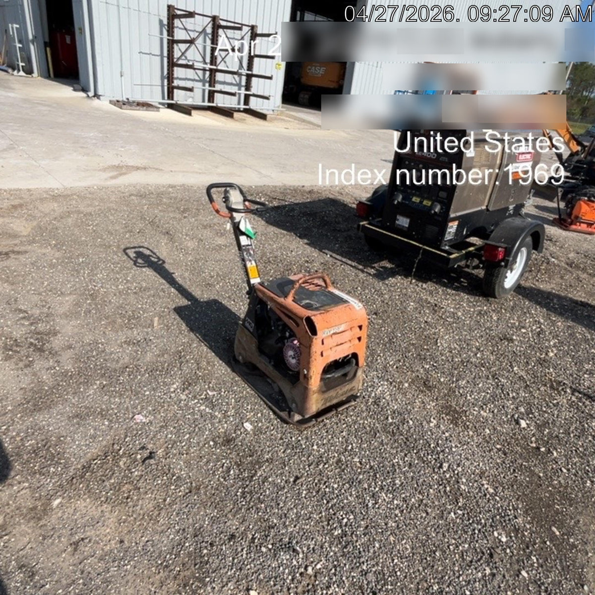 2023 Multiquip MV308GH Honda GX270, 18" Plate, Tachometer