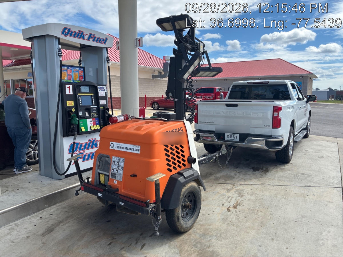 2023 Generac MLT2 Diesel, Flex Switch 120V Input, Powerzone Controller, 
(4) 320W LED Lights, 4kW Generator, 39.9 Gal Fuel Tank, 2" Ball, T3