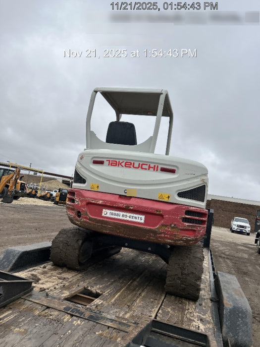 2019 Takeuchi TB240 Takeuchi TB240 Canopy w/Rubber Tracks, Auxiliary Hydraulics, Manual QC, Hydraulic Thumb, 12/18/24" Buckets