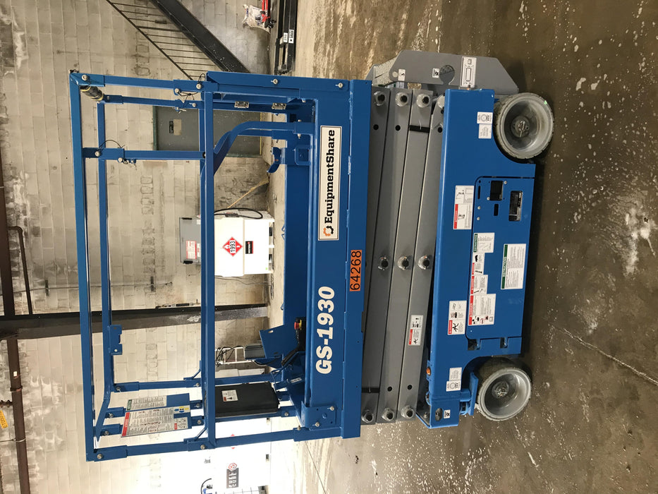 2020 Genie GS-1930 Solid Non Marking Tires, Beacon, Folding rails with half height swing gate, 800W Inverter