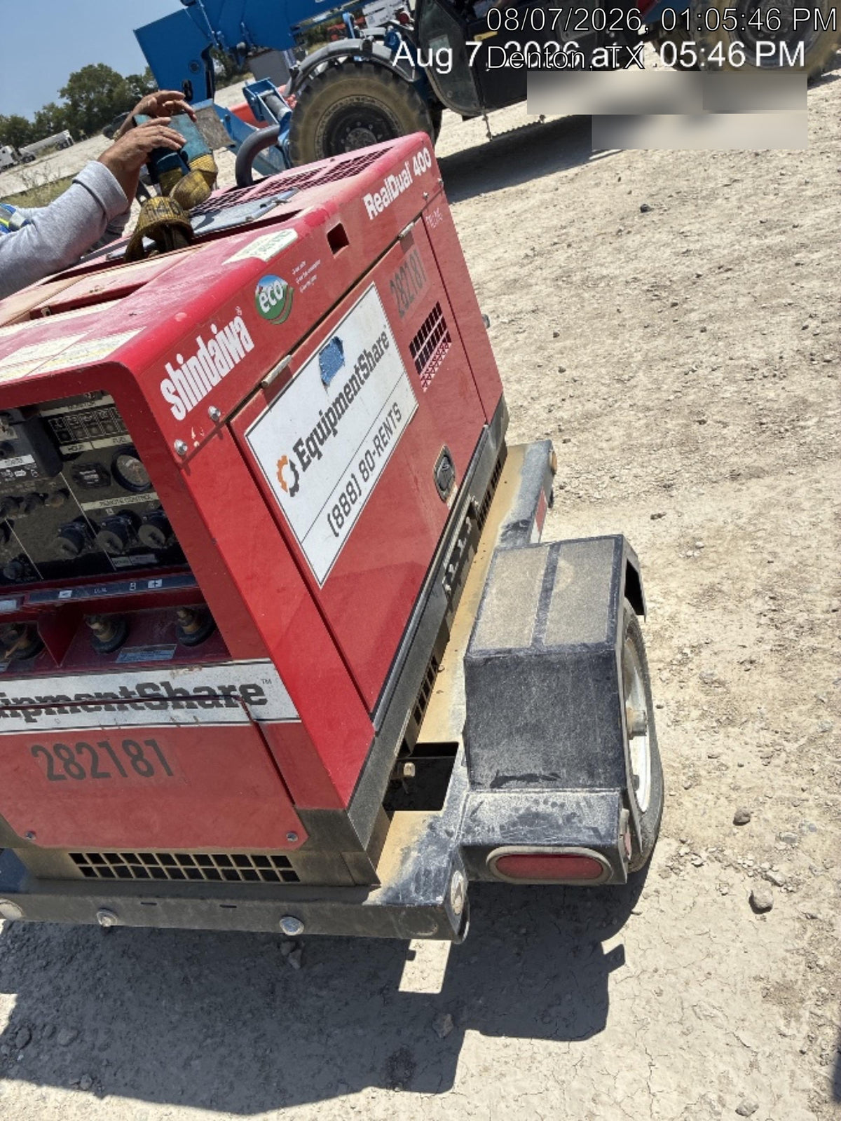 2022 Shindaiwa DGW400MDL Kubota D902 Engine, 23 HP, Dual Op Welder, Wire, Arc, Droop Stick, Tig, and CC Stick Functionality, Simulphase, 3 Phase and 1 Phase Gen Output, Single Axle NB Trlr, Slr Trckl Chrg 12V 12W, Fire Ext