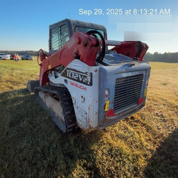 2019 Takeuchi TL12V2C Cab/Heat/Air w/Auxiliary Hydraulics, 2 Speed, Hydraulic QC 80" Tooth Bucket, 48" Pallet Forks