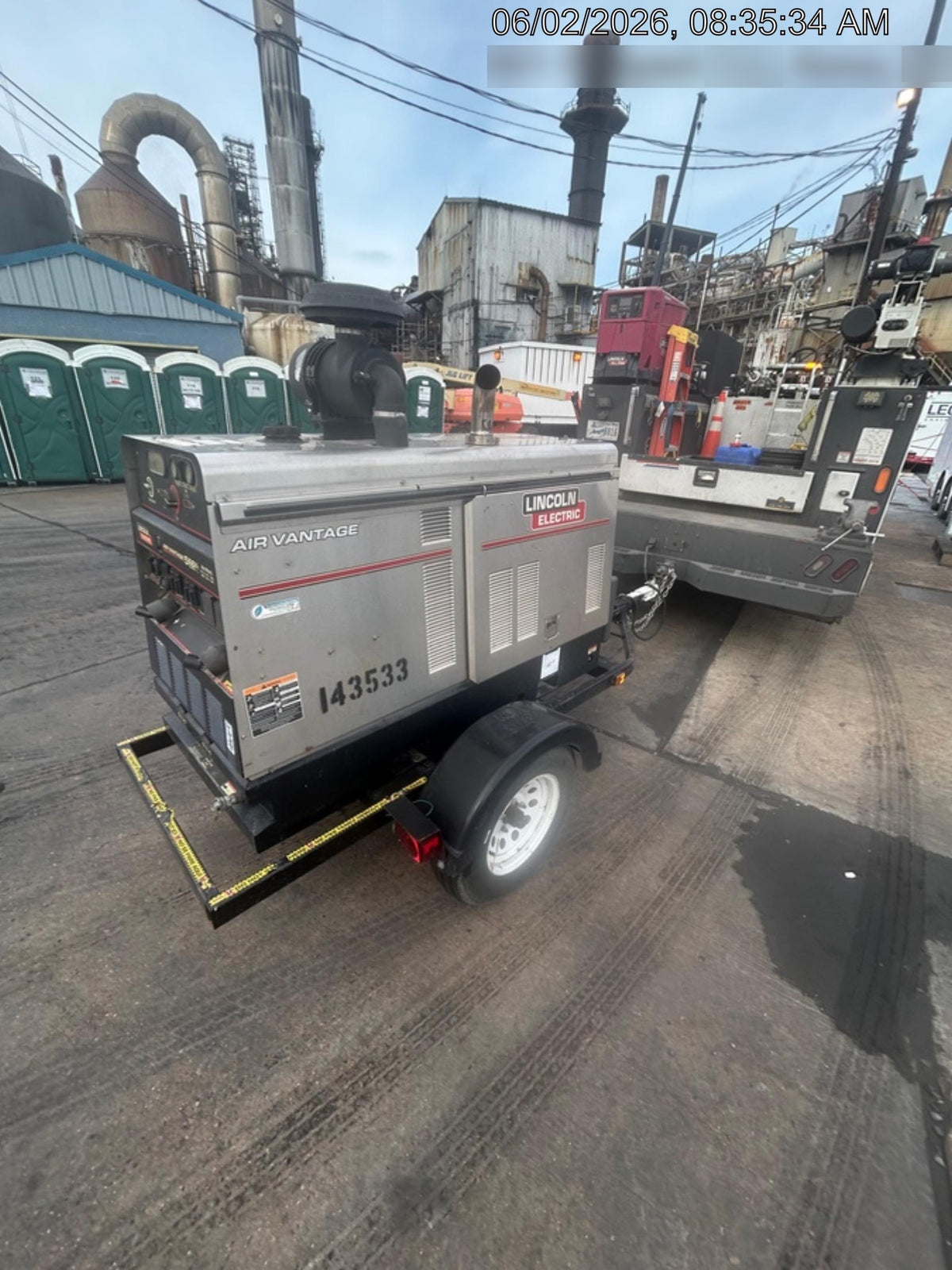 2021 Lincoln Electric Air Vantage 566 Air Vantage 566X Ready Pak 3 (includes trailer, cable rack, fender light kit); no telematics