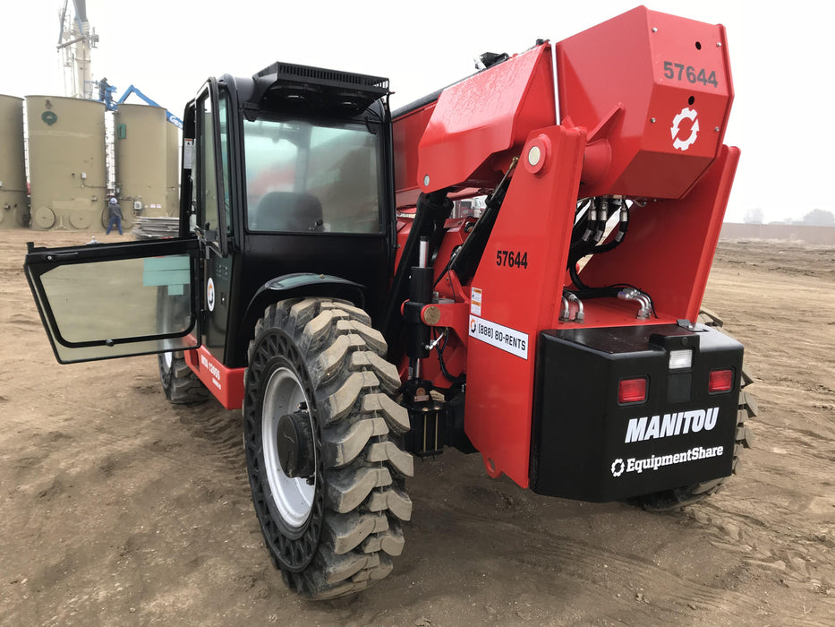 2020 Manitou MTA12055SER3 Cab/Heat/Air, Solid Tires, Amber Strobe, Lift Hook w/66" Carriage, 60" Forks