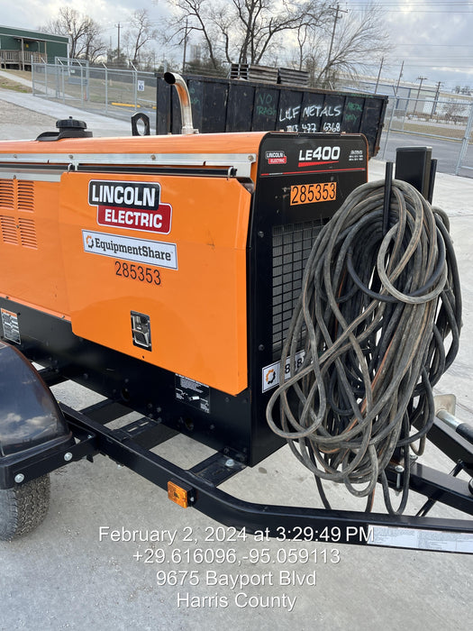 2022 Lincoln Electric LE400 Kubota V1505, Trlr, Cable Rack, Light Kit, ES Decals, T3
