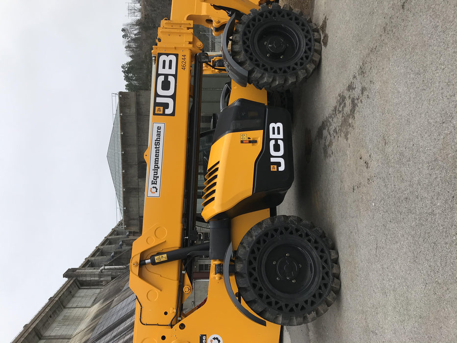 2019 JCB 510-56 Canopy, 74 HP, Solid Tires, STD Worklight, Beacon, Aux Hydraulics, Lifting Eye, Back up Alarm w/66" Carriage/60" Forks