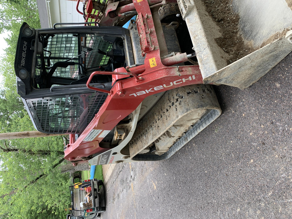 2019 Takeuchi TL12V2C Cab/Heat/Air w/Auxiliary Hydraulics, 2 Speed, Hydraulic QC 80" Tooth Bucket, 48" Pallet Forks