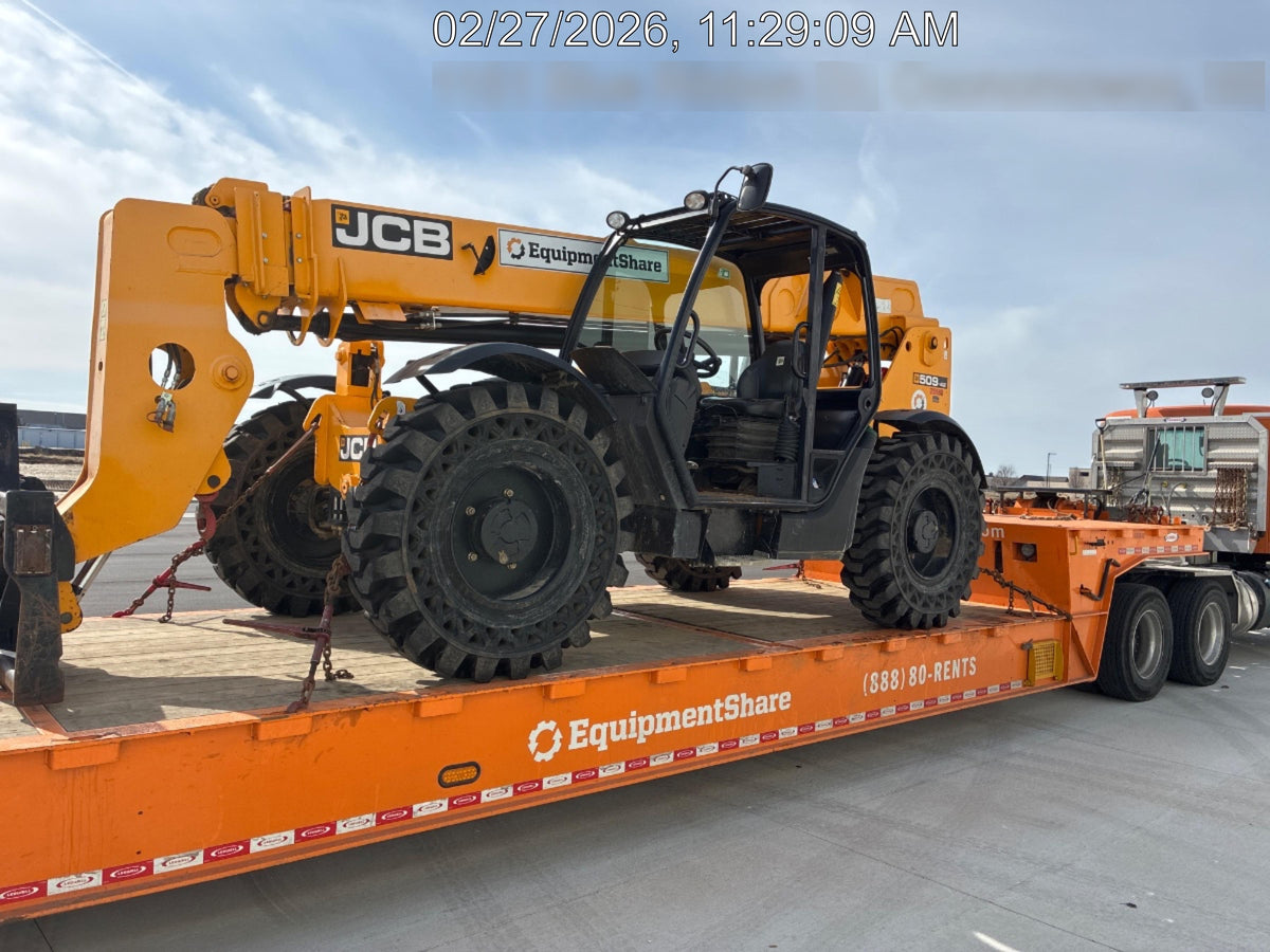 2020 JCB 509-42 Canopy, Solid Tires, Work Lights, Beacon, Aux Hydraulics, Back up Alarm, Lifting Eye, ES Decals