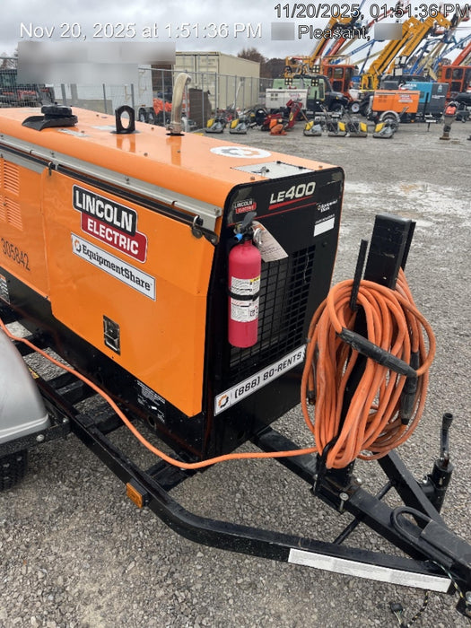 2023 Lincoln Electric LE400 Kubota V1505, Trlr, Cable Rack, Light Kit, ES Decals, T3