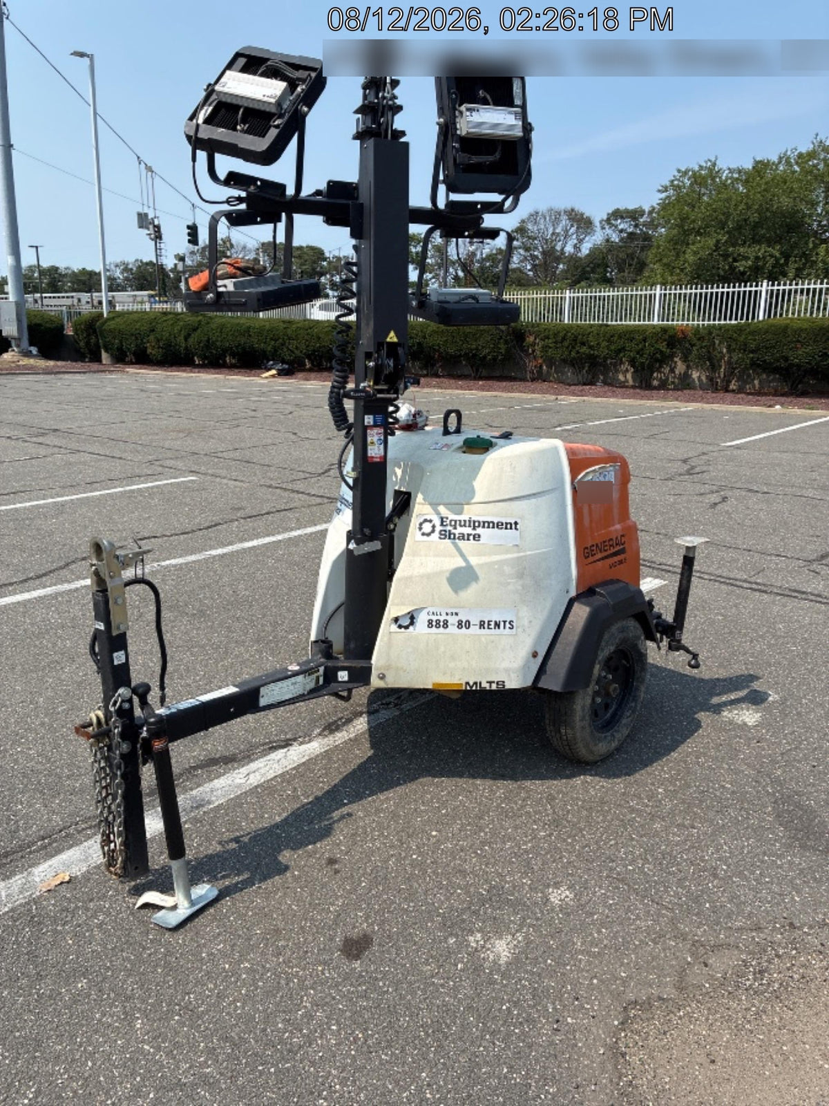 2023 Generac MLT2 Diesel, Flex Switch 120V Input, Powerzone Controller, (4) 320W LED Lights, 4kW Generator, 39.9 Gal Fuel Tank, 2" Ball, T3