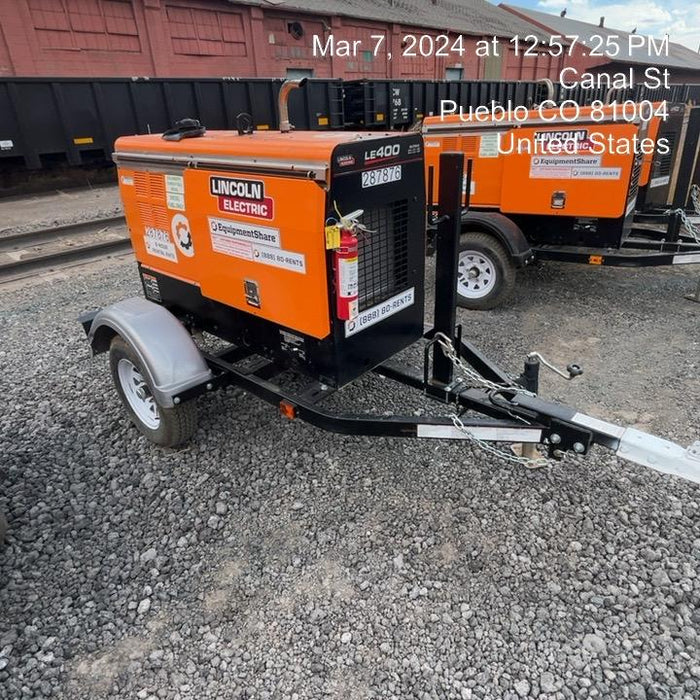 2023 Lincoln Electric LE400 Kubota V1505, Trlr, Cable Rack, Light Kit, ES Decals, T3