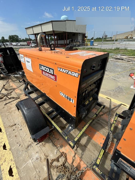 2021 Lincoln Electric Vantage 322 Vantage 322 Ready Pak 3 w/ Decals, ORANGE (includes trailer, cable rack, fender light kit) NO Telematics