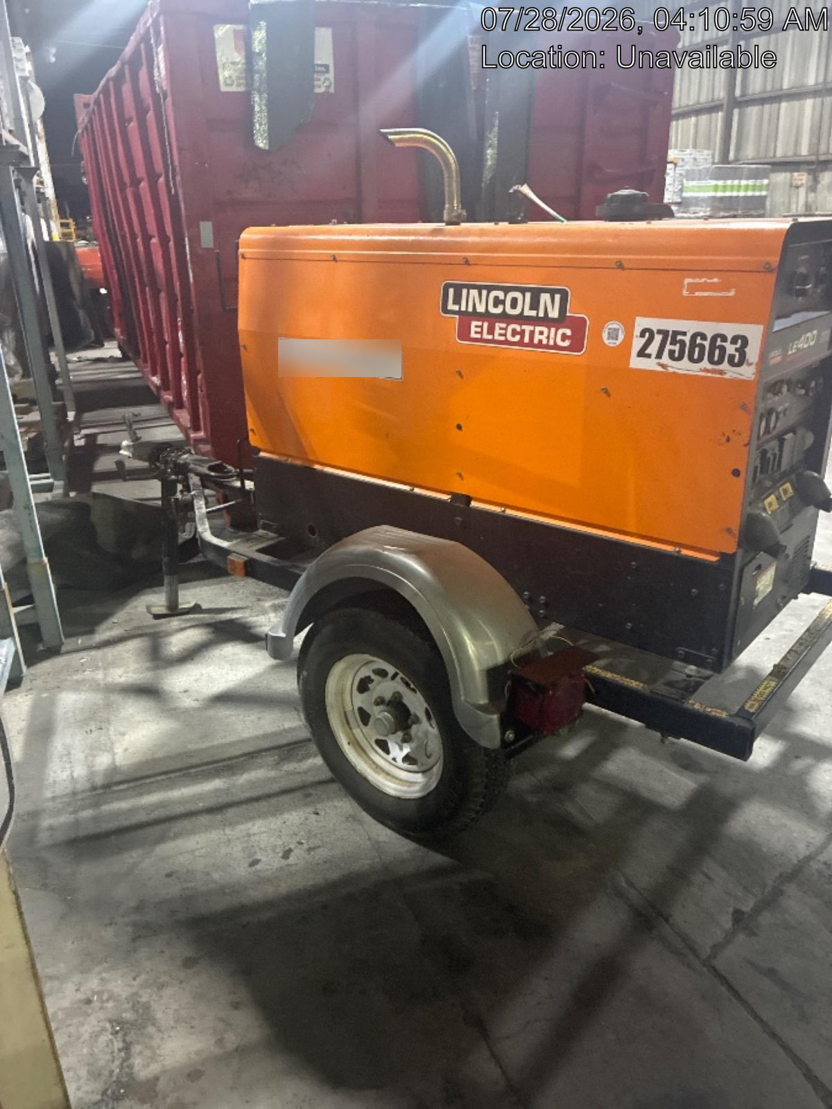 2022 Lincoln Electric LE400 Kubota V1505, Trlr, Cable Rack, Light Kit, ES Decals, T3